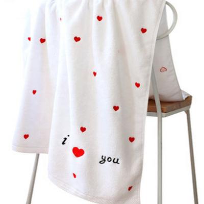 China Bath towel European cotton style soft increase and strong water absorption adult thickening cute bath personality female home embroidery for sale