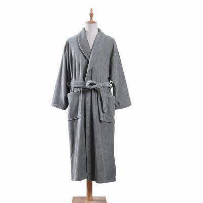 China 100% Cotton Plain Terry Bathrobe Solid for sale