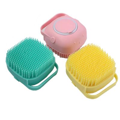 China Sustainable Portable Rubber Shower Massage Silicone Dog Brush Cleaning Wash Pet Bathing Tool Dog Bath for sale