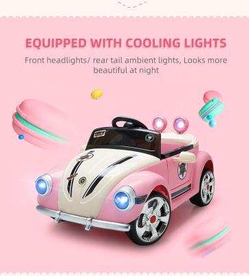 China Toy New Products Pale Pink Best Electric Car Wholesale Ride On Ride On Toy Cars For Kids for sale