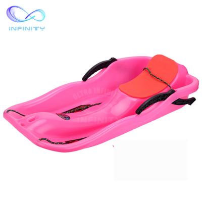 China Commercial HDPE Toboggan Sled Winter Snow Luge Snow Sleds Toys Plastic Sled For Sale for sale