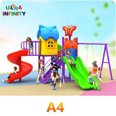 China Plastic Playground Kindergarten Outside Amusement Park Equipment Kids Fun Preschool Playground Kids Outdoor Toys For Sale for sale