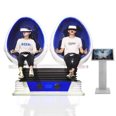 China Electric amusement park 360 vision vr 9d cinema prize egg game machine virtual reality platform with 2 seats for sale