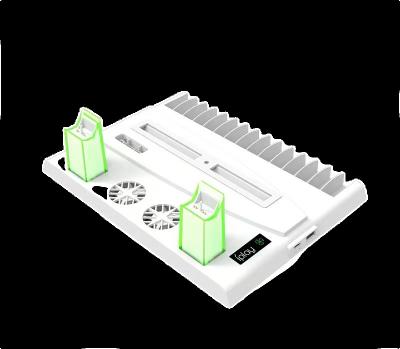 China PS5 Auxiliary Speed ​​Two Cooling Rotating Station With Dual Controller Fast Chargers For Disc&Digital Editing, Cooler Fan, Charging Dock for sale