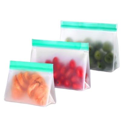 China Recyclable Reusable Eco Friendly Snack Bags Standup PEVA Food Fresh Bag for sale