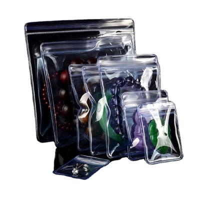 China Small Recyclable Reusable Clear PVC Zip Lock Plastic Bag Jewelry Bag for sale