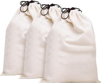 China Recyclable Eco Drawstring Cotton Food Bag Bread Storage Bags for sale