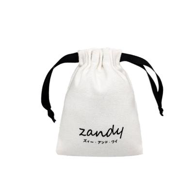 China Recyclable Reusable Canvas Gift Pouch Jewelry Bags Drawstring Storage Packaging Bags for sale