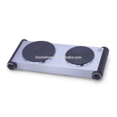 China Family Cooking Hot Sale Powerful Solid Double Heating Stainless Steel Hot Plate for sale