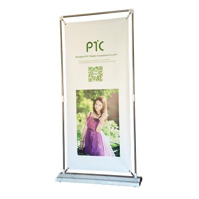 China Advertising Plastic Type Banner Display Floor Standing Banner Advertising Banner Stand Low Door Stand for sale