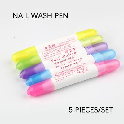 China Nail Wash Correction Pen Easy Operate Modify UV Gel Polish Remove False Varnish Pencil Cleaning Nail Art Manicure Tool HN-004 for sale