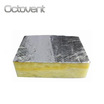 China Industrial Wholesale Vapor Barrier Aluminum Faced Blanket Fiberglass Air Duct Insulation for sale