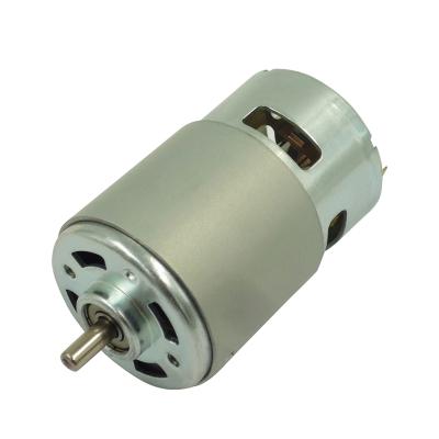 China RS-755 Totally Enclosed 12v 24v 12000rpm 80 Watt 775 Permanent Magnet Brushed DC Motor For Shears for sale