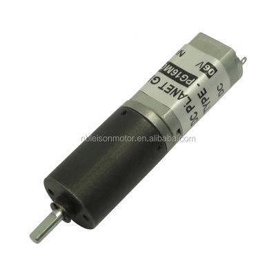 China Totally Enclosed Small 16mm 12v 24v DC Brushed Planetary Gear Motors For Electric Curtain for sale