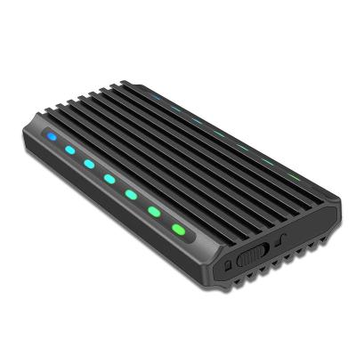 China Aluminum Light, Fast And Bright Portable Usb 3.1 10Gbps M.2 2 In 1Nvme SSD Solid State Relay Case for sale