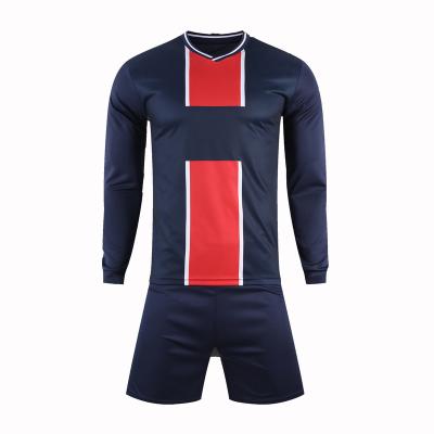 China Cheap High Quality Custom Blue Soccer Kits France Messi Long Sleeve Official Design Quick-drying Soccer Shirt Uniform Tank Top for sale