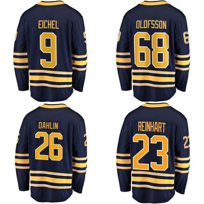 China Shirts & Cheap Custom Ice Hockey Jersey Tops Buffalo City Stitched Royal Team Uniform #68 Olofsson 26 Dahlin 23 Reinhart Cheap Mens Sabers Team for sale