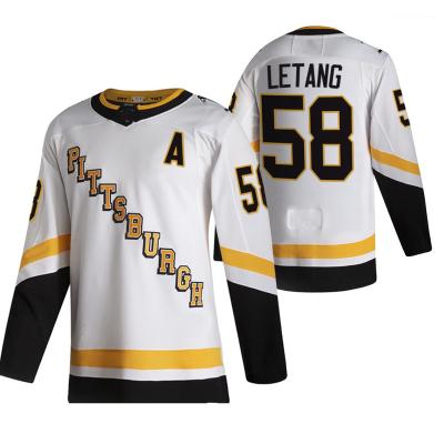 China Shirts & Cheap Tops 2022 New China Wholesale Best Quality Custom Pittsburgh Pitched 58 Letang 59 Guentzel 66 Lemieux Sports Ice Hockey Jersey for sale