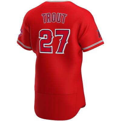 China Breathable Cheap Customize Mens Los Angeles City #27 Mike Trout #17 Ohtani #6 Rendon Cheap White Quilted Jersey Angel Uniform for sale