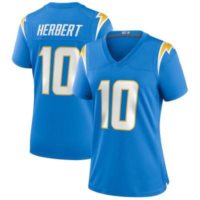 China QUICK DRY City of Los Angeles Stitched Wholesale Charger s Team Uniform Red 10 Justin Herbert 13 Keenan Allen Womens American Football Tank Top for sale