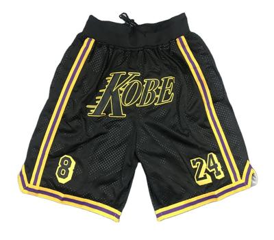 China Wholesale Cheap QUICK DRY Black Quilted Custom Made Los Angeles City Mamba Basketball Tank Top Men 8 24 Kobe Bryant Shorts Laker Uniforms for sale