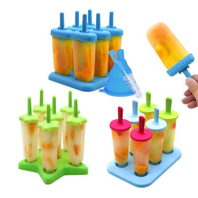 China Sustainable plastic stick ice cream maker mold, ice cream sticks mold with stick, plastic popsicle mold for sale