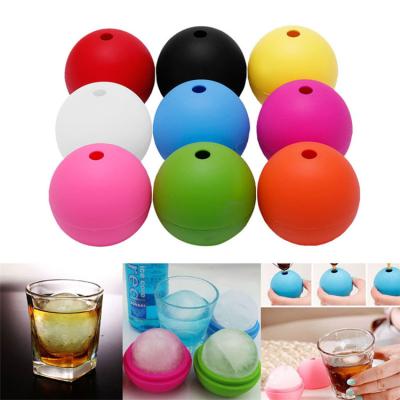 China Viable Best Selling 100% Food Grade Silicone Ice Ball Makers, Large 2.5 Inch Sphere Ice Ball Mold Tray for sale