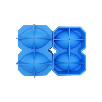 China Hot Selling Viable Whiskey 3D American Football Ice Ball 2 Cavity Silicone Ice Lattice Maker Rugby Silicone Ice Mold for sale