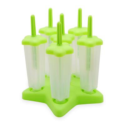 China Newest Benhaida 2020 Viable Ice Popsicle Mold BPA Free Plastic Novelty Star Shape Homemade Plastic Popsicle Ice Cream DIY for sale