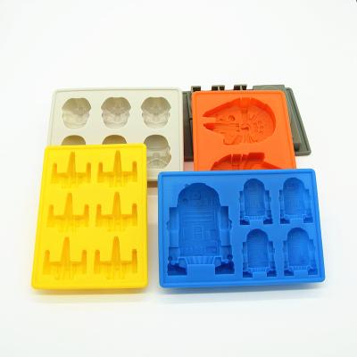 China Viable Hot Sale Darth Vader Silicone Ice Tray , Food Grade Silicone Ice Cube Trays for sale