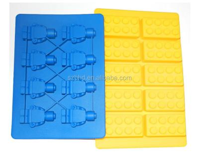 China Viable Food Grade, LFGB Certification Silicone Brick Building Mold, Building Block Mold and Minifigure Mold for sale