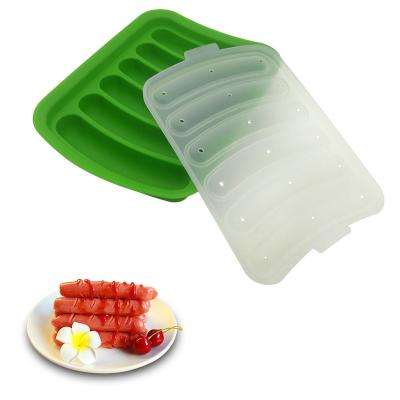 China Disposable Silicone Sausage Mold DIY Hot Dog Mold Food Grade Non-Toxic Handmade Silicone Sausage Maker for sale