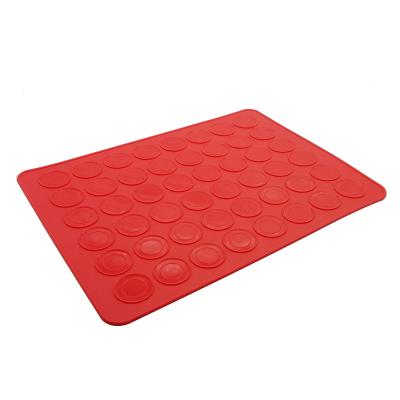 China 48 Capacity Pastry Mat Heat Resistant Nonstick Dishwasher Food Grade Silicone Macaron Disposable Baking Safe Baking Tray for sale