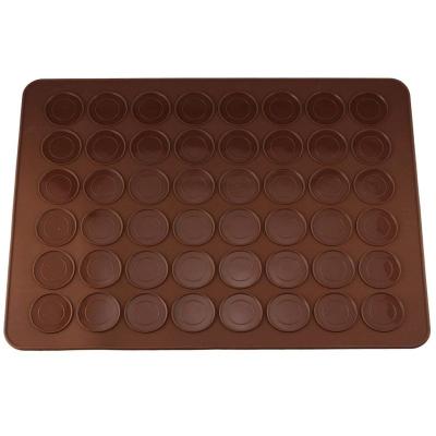 China Disposable Food Grade Approved Baking Tray Heat Resistant Nonstick Microwave&Dishwasher Safe Reusable Silicone Macaron Mat BPA Free for sale