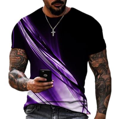 China Anti-wrinkle cool men's T-shirt export Amazon summer popular boys' shorts sleeved top fashion casual personality for sale