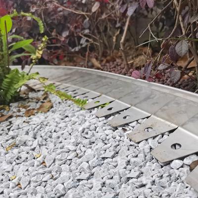 China Customization304Stainless Grass Isolation Belt Poling Board Villa Community Villa Community Metal Stone White Standing 30mm*50mm for sale