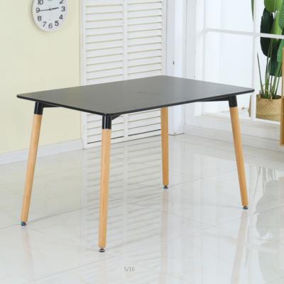 China MDF Table Top And Wooden Legs Restaurant Wooden Dining Table Chair Set Hot Sale Square Furniture Modern Tables Cheap MDF Table Design For dine the living room for sale