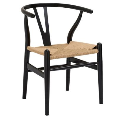 China Wholesale Cheap Beech Wood Wishbone Wood Dining Chair Beech Wood Ask Nordic Style Y Wood Wishbone Chair Black Wood Dining Chair for sale