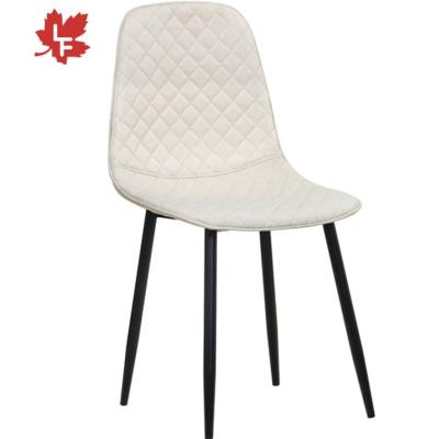 China Fabric +metal legs upholstered modern luxury dining chairs China design indoor living dining room chair with metal frame for sale for sale