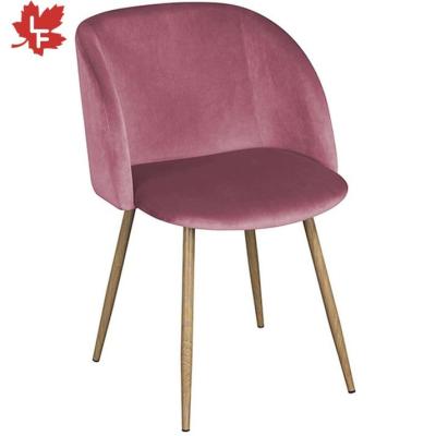 China Fabric +metal legs upholstered hotel room chairs 2022 hot sale furniture free sample high quality living room dining chair nordic dining chair metal for sale