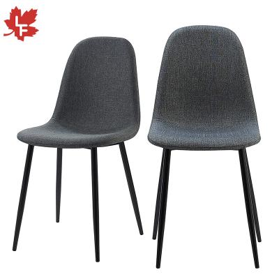 China Best Selling Popular Velvet+Metal Upholstered Kitchen Dining Living Room Furniture Metal Legs Modern Design Velvet Linen Fabric Dining Chairs for sale