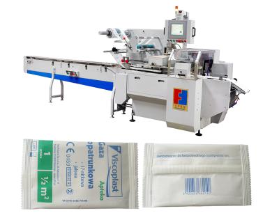 China Medical Beverage Gauze Roll Horizontal Pillow Packing Machine for sale