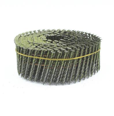 China 2.1*35mm 16 Degree Galvanized Steel Welded Coil Screw Nails for Pallet Containers for sale