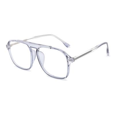 China Factory Price Street Snap TR90 Optical Frame Anti Scratch Stylish Metal Flat Optical Frame Blue Mirror Glasses for sale