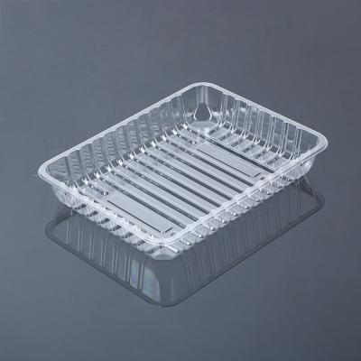 China Disposable Black PET Plastic Food and Meat Packaging Tray For Supermarket à venda