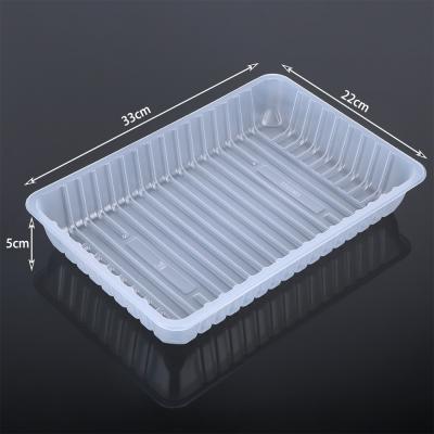 China Disposable 33*22*5cm Plastic Food Tray Whole Chicken Meat Dessert Tray PP MAP Frozen Tray à venda