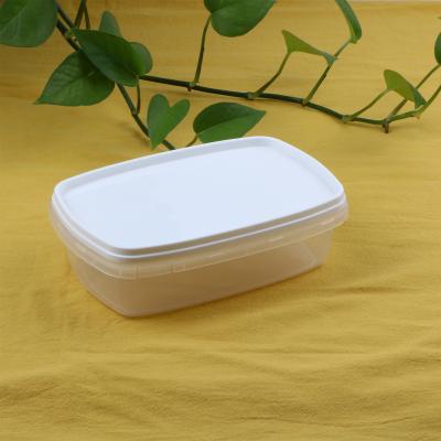 China Frozen 650ml PP Square Household Large Capacity Food Crisper Container Box Te koop