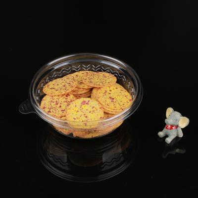 China High Transparency Disposable PET Round Bowl Cake Packaging Container for sale