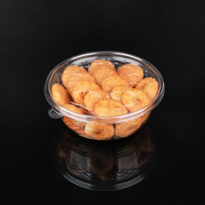 China Eco Friendly Large PET Food Bowl Disposable Fruit Salad Containers for sale