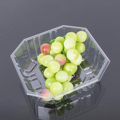 China Food Grade PET 15*16*5cm 500g Disposable Fruit Tray for sale